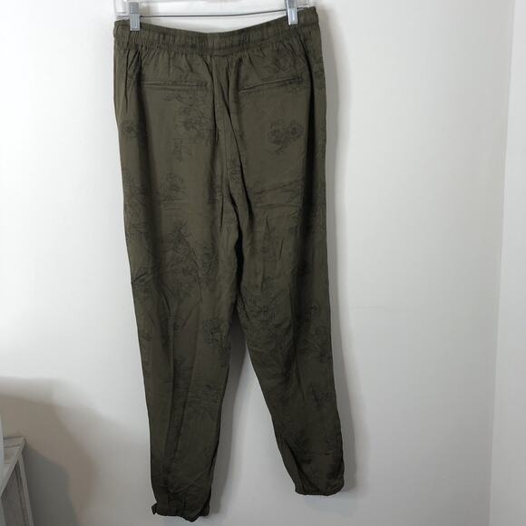 Thread & Supply NWT Women's Ivy Green Peony Pull-On Jogger Casual Pants Large - Picture 6 of 11